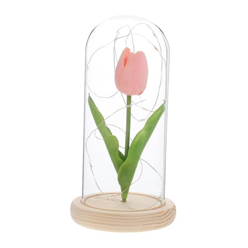 VALICLUD Tulpenlicht Led Glasabdeckung Leuchtende Blume Dekor Romantische Fake Tulpe Schreibtischornament Warmes Licht VALICLUD Tulpenlicht Led Glasabdeckung Leuchtende Blume Dekor Romantische Fake Tulpe Schreibtischornament Warmes Licht von VALICLUD