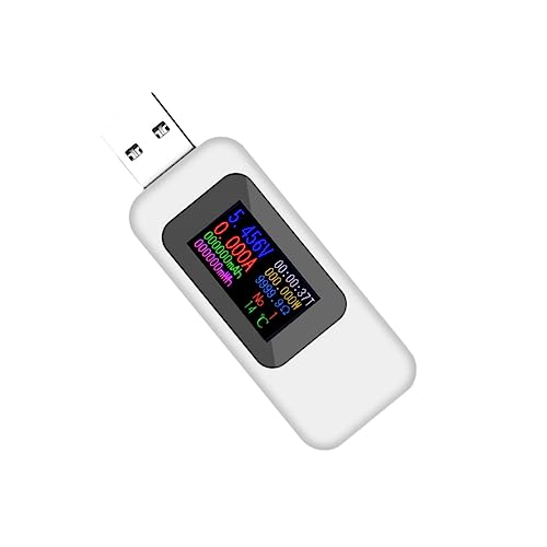 VALICLUD USB Ladegerät Tester LCD Multimeter für Spannung Strom und Präziser USB zur Messung von Kapazität und Verbrauch Weiß ohne Batterie VALICLUD USB Ladegerät Tester LCD Multimeter für Spannung Strom und Präziser USB zur Messung von Kapazität und Verbrauch Weiß ohne Batterie von VALICLUD