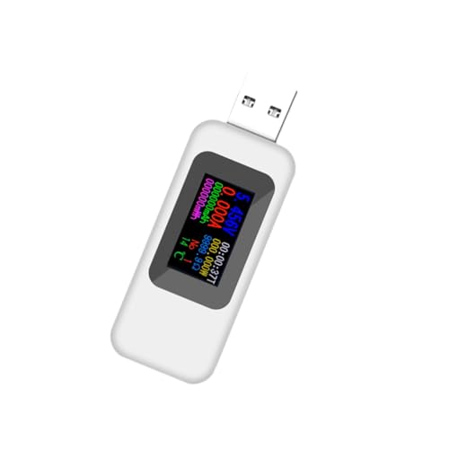 VALICLUD USB Spannungsmesser Tester mit LCD Display Tragbares Multimeter für USB Ladegeräte und Elektronik Strom und Spannungstestgerät Weiß ohne Batterie VALICLUD USB Spannungsmesser Tester mit LCD Display Tragbares Multimeter für USB Ladegeräte und Elektronik Strom und Spannungstestgerät Weiß ohne Batterie von VALICLUD