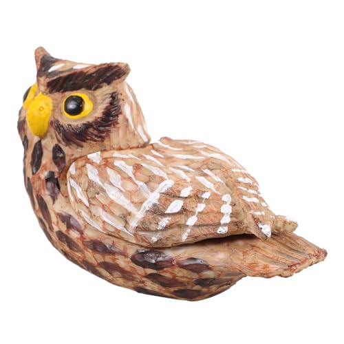 VALICLUD Verstecktes Schlüsselversteck Eulen Design aus Robustem Wetterfest für Garten Terrasse Kreative Outdoor Schlüsselbox mit Deckel Langlebig und Sicher zur Schlüsselaufbewahrung von VALICLUD