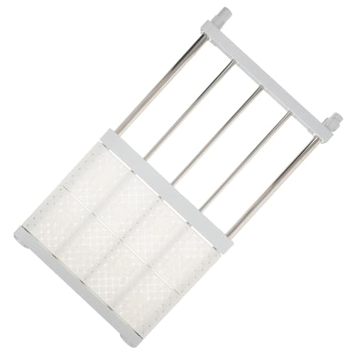 VALICLUD Verstellbarer Bohrfreier Wandhalter Badregal Weiß Ausziehbares Kleiderschrank trennregal mit Stabiler Unterstützung Platzsparend für Badezimmer und Schlafzimmer Einfache Montage von VALICLUD