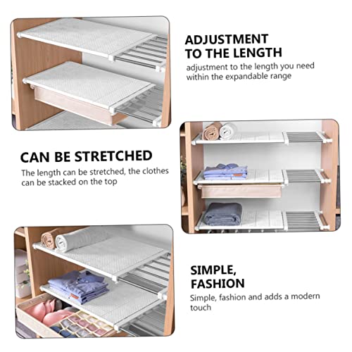 VALICLUD Verstellbares Weißes Kleiderschrank Regal aus Robustem Material Platzsparender Bohrfreier Schrank Organizer Ausziehbar für Kleidung Schuhe und Wohnraumordnung VALICLUD Verstellbares Weißes Kleiderschrank Regal aus Robustem Material Platzsparender Bohrfreier Schrank Organizer Ausziehbar für Kleidung Schuhe und Wohnraumordnung von VALICLUD