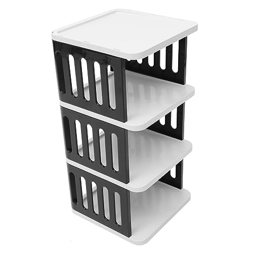 VALICLUD Mehrschichtiges Schuhregal aus Holz Platzsparendes Schuhregal für Flur Wohnzimmer Schlafzimmer Stabiler Schuhorganizer für Haushalt 4 Ebenen von VALICLUD