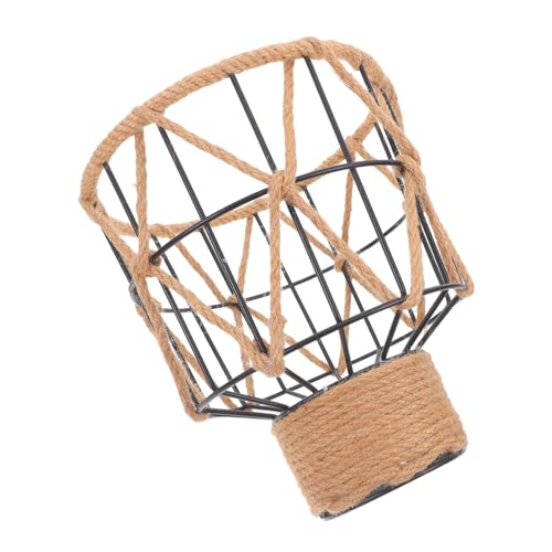 VALICLUD Vintage Boho Hängelampe mit Juteseil Lampenschirm Industrieller Metallkäfig Pendant Licht für Café Dekor Wohnzimmer Esszimmer von VALICLUD