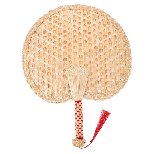 VALICLUD Vintage Handfächer aus Weizenstroh Handgefertigt Runder Dekorativer Sommer Handventilator Tragbarer Umweltfreundlicher Fächer für Kühle Räume und Outdoor Nutzung VALICLUD Vintage Handfächer aus Weizenstroh Handgefertigt Runder Dekorativer Sommer Handventilator Tragbarer Umweltfreundlicher Fächer für Kühle Räume und Outdoor Nutzung von VALICLUD