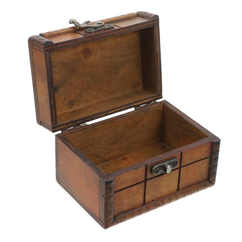 VALICLUD Vintage Holz Aufbewahrungsbox mit Antikem Design und Großem Fassungsvermögen Handgefertigte Schmuckschatulle mit Dekorativen Details Vielseitige Schatztruhe für Schmuck und VALICLUD Vintage Holz Aufbewahrungsbox mit Antikem Design und Großem Fassungsvermögen Handgefertigte Schmuckschatulle mit Dekorativen Details Vielseitige Schatztruhe für Schmuck und von VALICLUD