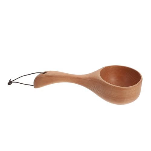 VALICLUD Vintage Holzlöffel Kurzgriffig Multifunktional als Reislöffel Suppenkelle Salatlöffel aus Massivem Sicherem Holz mit Ergonomischem Griff für Küche und von VALICLUD