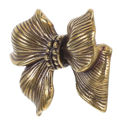 VALICLUD Vintage Messing Möbelknopf Schleifenform Verschleißfest Schrankgriff für Kommode Kleiderschrank Küchenschrank Dekorativer Möbelknopf von VALICLUD