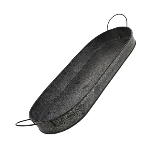 VALICLUD Vintage Metall Tablett Oval Rustikal Dekorativ Multifunktional als Servierteller Fotorequisite und Aufbewahrung für Brotpräsentation und Home Decor im Landhausstil VALICLUD Vintage Metall Tablett Oval Rustikal Dekorativ Multifunktional als Servierteller Fotorequisite und Aufbewahrung für Brotpräsentation und Home Decor im Landhausstil von VALICLUD