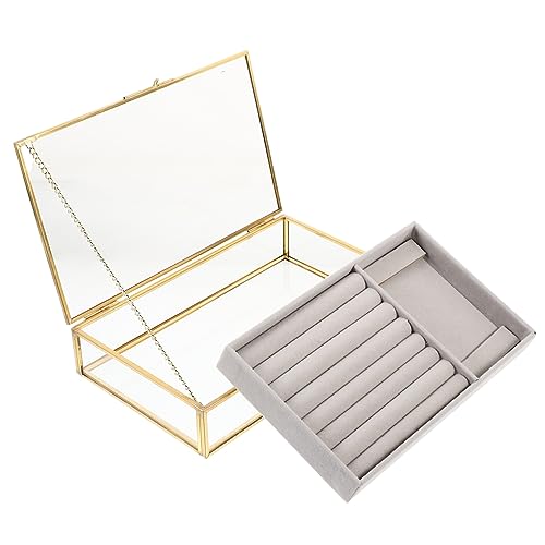 VALICLUD Vintage Schmuckbox mit Goldenem Multifunktionale Aufbewahrung für Schmuck und Kosmetik für Hochzeiten und Weihnachten aus Hochwertigem und Legierung Gefertigt VALICLUD Vintage Schmuckbox mit Goldenem Multifunktionale Aufbewahrung für Schmuck und Kosmetik für Hochzeiten und Weihnachten aus Hochwertigem und Legierung Gefertigt von VALICLUD