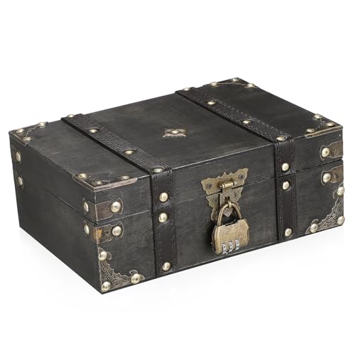 VALICLUD Vintage Schmuckschatulle mit Sicherem Zahlenschloss Kleine Schatztruhe Aufbewahrungsbox für Ringe Armbänder Stilvolles Retro Design Vielseitiger Organizer für Zuhause und Reise VALICLUD Vintage Schmuckschatulle mit Sicherem Zahlenschloss Kleine Schatztruhe Aufbewahrungsbox für Ringe Armbänder Stilvolles Retro Design Vielseitiger Organizer für Zuhause und Reise von VALICLUD