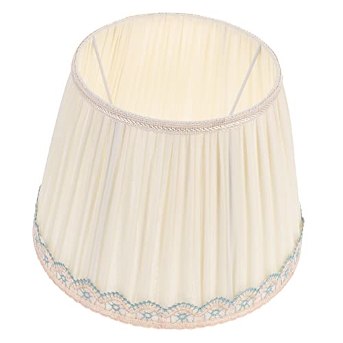 VALICLUD Vintage Stofflampenschirm Fassung Beige Transparente Leuchte für Tisch und Stehlampe zur Verschönerung von Wohnräumen Warmes Licht Dekorative Gestaltung von VALICLUD