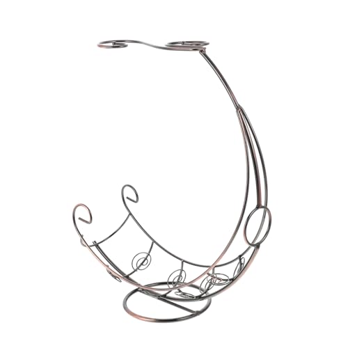 VALICLUD Vintage Weinregal aus Robustem Metall Dekorativer Weinhalter mit Hängendem Glashalter Kreatives Piratenschiff Design in Antikem für Küche Bar und Partydekoration von VALICLUD