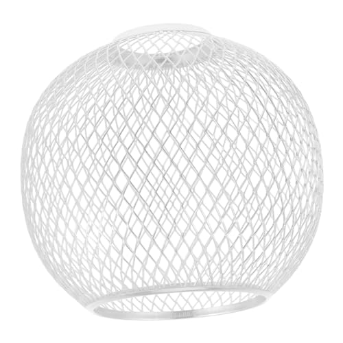 VALICLUD Vintage Weißer Lampenschirm Kugelförmiger Deckenleuchte Lampenschirm mit Kunstvollem Drahtnetz für Wohnzimmer Esszimmer Schlafzimmer VALICLUD Vintage Weißer Lampenschirm Kugelförmiger Deckenleuchte Lampenschirm mit Kunstvollem Drahtnetz für Wohnzimmer Esszimmer Schlafzimmer von VALICLUD