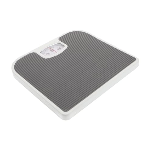 VALICLUD Waage Badezimmer Persönliche Tragbare Waage Körpermaßband Mechanische Waage Zifferblattskala Für Körpergewicht Reisewaage Hochpräzise Waage Kieselgel Light Grey von VALICLUD