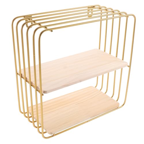 VALICLUD Wandmontiertes Schweberegal Multifunktionales Wandregal für Wohnzimmer Badezimmer Küche Platzsparende Aufbewahrungslösung für Kleine Gegenstände Goldfarbene Eisenstruktur für VALICLUD Wandmontiertes Schweberegal Multifunktionales Wandregal für Wohnzimmer Badezimmer Küche Platzsparende Aufbewahrungslösung für Kleine Gegenstände Goldfarbene Eisenstruktur für von VALICLUD