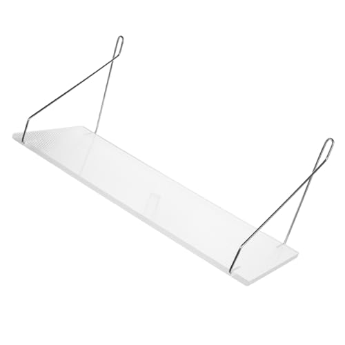 VALICLUD Wandregal Schwebendes Kunststoff Wandboard Transparent Badezimmer Organizer Badregal für Shampoo Kosmetik Küchenregal Wohnzimmer Aufbewahrung Display Regalbrett von VALICLUD