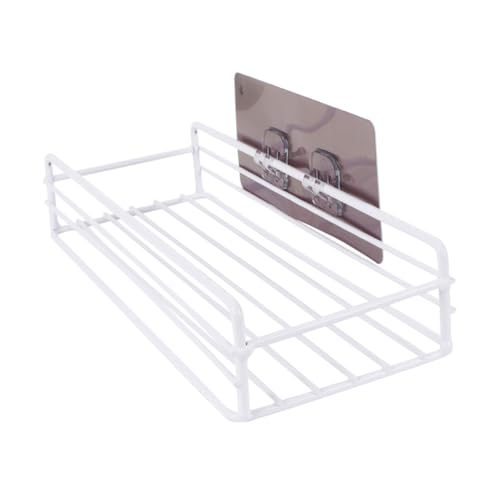 VALICLUD Wandregal Weiß Badezimmer Aufbewahrung Wandmontage Rostfrei Hohlraum Design Küchen Badetuchhalter Organizer von VALICLUD