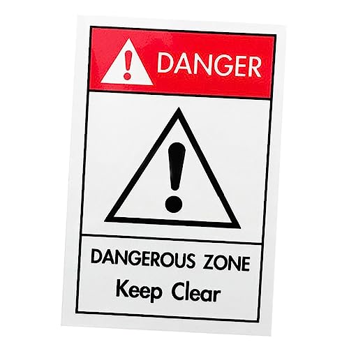 VALICLUD Warnschild Gefährliche Zone für Maschinen Selbstklebendes Warnzeichen für Stark Haftend für Industrielle Anwendungen und Vorsichtsmaßnahmen von VALICLUD