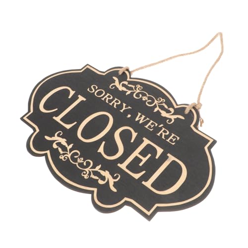 VALICLUD Wendbares Holz Türschild Open Closed Beidseitig Bedrucktes Geschäftsschild Robustes Mehrzweck für Restaurant Büro Klare Statusanzeige Langlebiges Design von VALICLUD