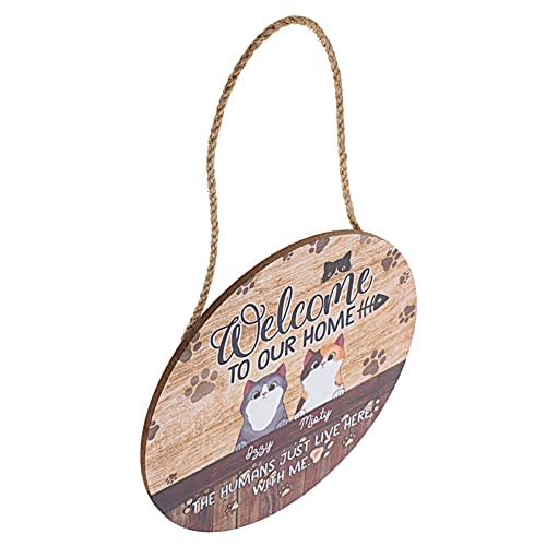 VALICLUD Willkommen Holz Türschild Hängendes Deko Schild für Haustür Rustikales Design Geeignet für Modernes und Ländliches Zuhause aus Stabilem Holz Gefertigt Einfach zu Reinigen für Neue von VALICLUD
