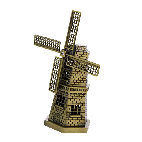 VALICLUD Windmühlen Handwerk Drehbar Modell Aus Zinklegierung Für Schreibtischdekoration Exquisit Retro Stil Für Bücherregal Und Platzatmosphäre von VALICLUD