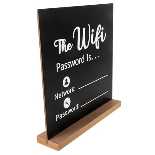 VALICLUD Wlan Passwortschild Holz mit Beschreibbarer Oberfläche Stabiles Wifi Schild für Zuhause und Hotel Freistehendes Deko Holzschild zur Einfachen Passwortanzeige für Gäste VALICLUD Wlan Passwortschild Holz mit Beschreibbarer Oberfläche Stabiles Wifi Schild für Zuhause und Hotel Freistehendes Deko Holzschild zur Einfachen Passwortanzeige für Gäste von VALICLUD