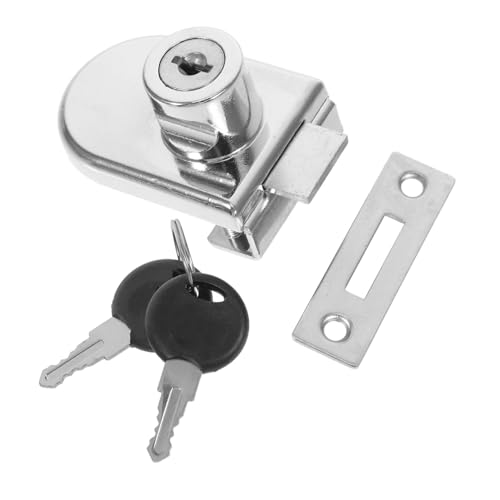 VALICLUD Zinklegierung Glasschloss für Schiebetüren Schranktürschloss mit Schlüssel Sicheres Möbelschloss für Vitrinen Installieren Zuverlässiger Schutz vor Diebstahl für Glas Holzschränke VALICLUD Zinklegierung Glasschloss für Schiebetüren Schranktürschloss mit Schlüssel Sicheres Möbelschloss für Vitrinen Installieren Zuverlässiger Schutz vor Diebstahl für Glas Holzschränke von VALICLUD