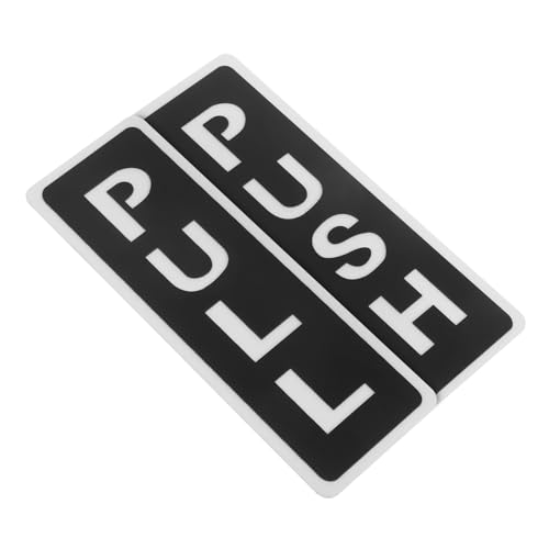 VALICLUD Zweilagiges Türschild Push Pull mit Spiegeloptik Robustes Glasschild für Eingangstüren Modernes Pflegeleichtes Design Stilvolle Türbeschilderung für Büro und Geschäft von VALICLUD