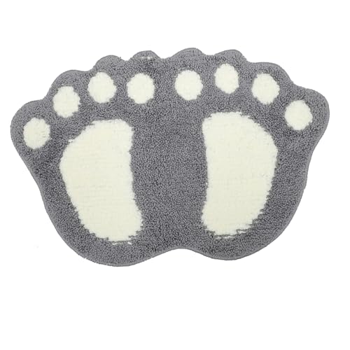 VALICLUD rutschfeste Badematte Wasserabsorbierender Badezimmerteppich in Hellgrau Cartoon förmige Indoor Fußmatte für Bad Wc und Hauseingang Weicher Praktischer Home Carpet VALICLUD rutschfeste Badematte Wasserabsorbierender Badezimmerteppich in Hellgrau Cartoon förmige Indoor Fußmatte für Bad Wc und Hauseingang Weicher Praktischer Home Carpet von VALICLUD