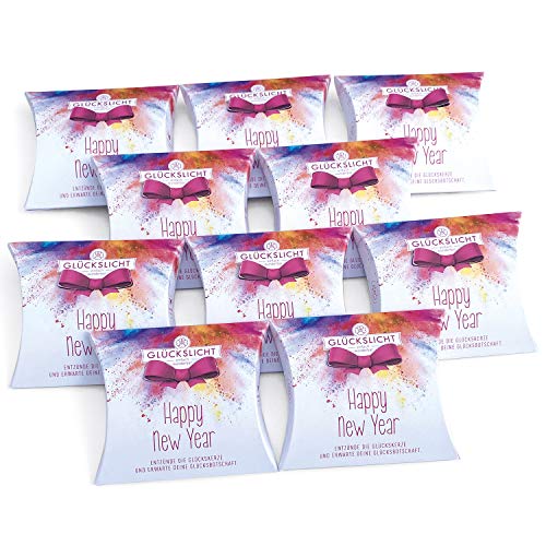 Glückslicht in der Geschenkbox mit der ausgestanzten Schleife | Edition "Emotion" | Happy New Year | Statt Bleigiessen | 10er-Set Glückslicht in der Geschenkbox mit der ausgestanzten Schleife | Edition "Emotion" | Happy New Year | Statt Bleigiessen | 10er-Set von VALINA