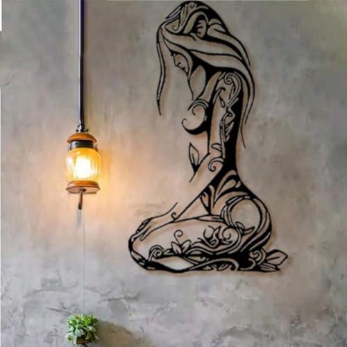 VALINSKY Frau Metall Wandkunst, Frau Körper Metall Wand Dekor, abstrakte Linie Frau Home Decor, Frau Silhouette Home Art für Badezimmer Wohnzimmer Schlafzimmer von VALINSKY