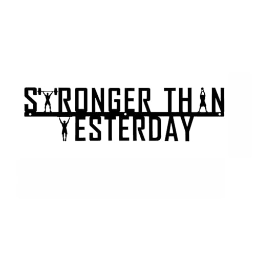 VALINSKY Motivierende Wandkunst "Stronger Than Yesterday", stärkende Dekoration für das Fitnessstudio zu Hause von VALINSKY