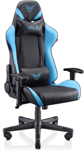VALK Nyx - Gaming Stuhl, Gamerstuhl, Liegeposition 160º, Armlehnen 2D, Atmungsaktiv, Ergonomisch, Schreibtischstuhl, Bürostuhl (Blau) von VALK