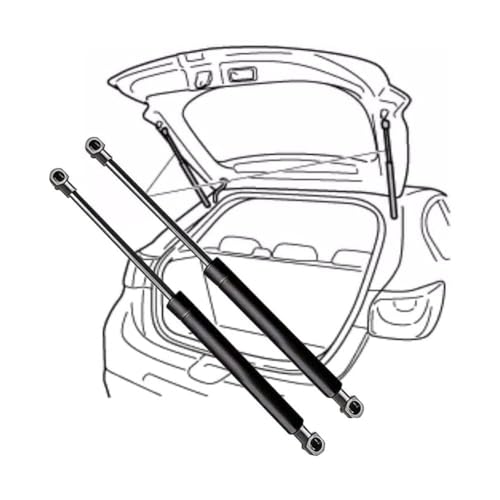 VALKEM 2 Stück Auto Kofferraum Gasfeder Stoßdämpfer für Toyota Auris Hatchback (E15) 2007-2011(OEM:6895002090)-44.4cm, Auto Kofferraum Heckklappendämpfer Gas Springs Stoßdämpfer Stützstangen Zubehör von VALKEM