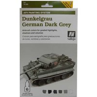 Vallejo - Airbrush Farb-Set German Dark Grey Dunkelgrau 78.400 von VALLEJO