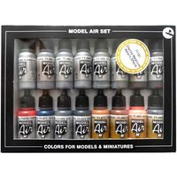 Vallejo - Airbrush Farb-Set Metallic Effekts Set 71.181 von VALLEJO