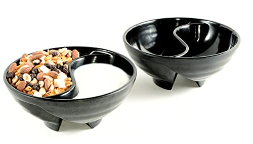VALLENWOOD Never Soggy Müslischale Schwarz x2 Geteilt Müslischale getrennt Unzerbrechlich Melamin Zweiseitige Schüssel Anti Soggy Separat Ideal für Snack und Salsa VALLENWOOD Never Soggy Müslischale Schwarz x2 Geteilt Müslischale getrennt Unzerbrechlich Melamin Zweiseitige Schüssel Anti Soggy Separat Ideal für Snack und Salsa von VALLENWOOD