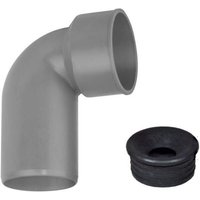 Valsir - ht Rohr Anschlussbogen (htsw), Siphonbogen, 90 Grad, mit Gummimanschette, DN50 für Rohr DN40 von VALSIR