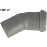 Ht Bogen ø 90 x 30°, mit einseitiger Steckmuffe und Gummidichtung von VALSIR