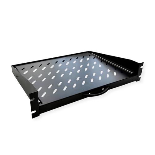 VALUE 19"-Fachboden ausziehbar, 2 HE, 404 x 350 mm, 30 kg Traglast von VALUE