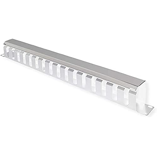 VALUE 19"-Frontplatte 1 HE mit Rangierkanal 40 x 40 mm, grau von VALUE