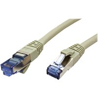 VALUE - Patch-Kabel - RJ-45 (M) bis RJ-45 (M) - 1 m - SFTP CAT6A / KAT6A grau von VALUE