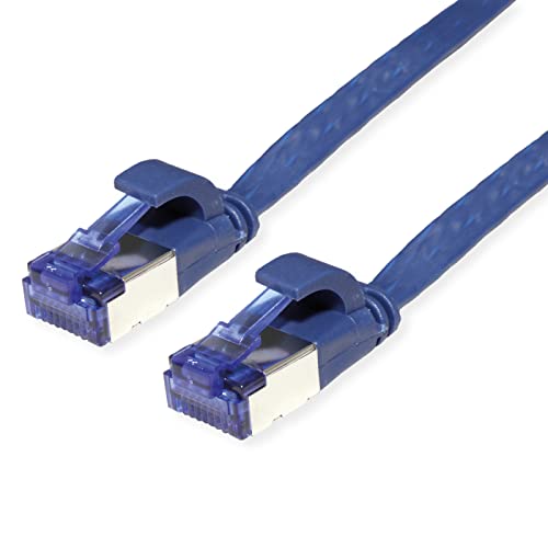 VALUE Patchkabel Kat.6A (Class EA) FTP, extra-flach, blau, 3 m von VALUE