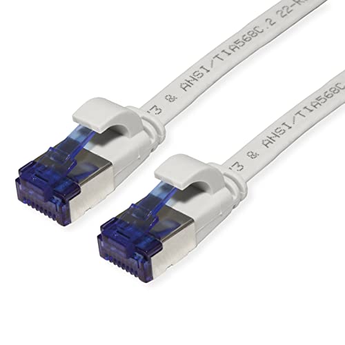 VALUE Patchkabel Kat.6A (Class EA) FTP, extra-flach, grau, 2 m von VALUE