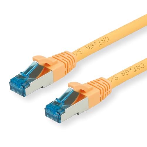 VALUE Patchkabel Kat.6A (Class EA) S/FTP (PiMF), LSOH, gelb, 0,15 m von VALUE