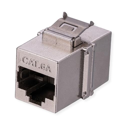 VALUE RJ-45 Kupplung, Keystone, geschirmt, Kat.6A (Class EA), Kurze Ausführung, silberfarben von VALUE
