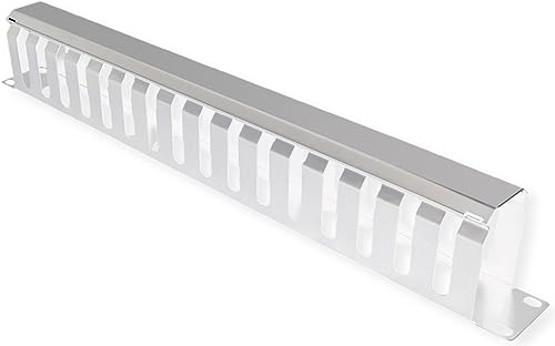 VALUE 19"-Frontplatte 1 HE mit Rangierkanal 40 x 60 mm, grau von VALUE