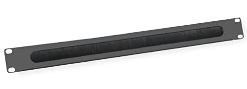 VALUE 19"-Kabeldurchführung 1 HE mit Bürstendichtung, RAL 9005 Tiefschwarz von VALUE