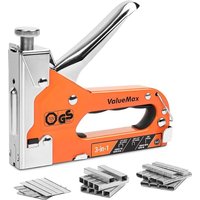 3-in-1 Handtacker Set mit 3000 Klammern -tüv gs geprüft- Profi Tacker für Holz, Typ 140/28/8 leistungsstarker Tackerpistole mit einstellbarer von VALUEMAX